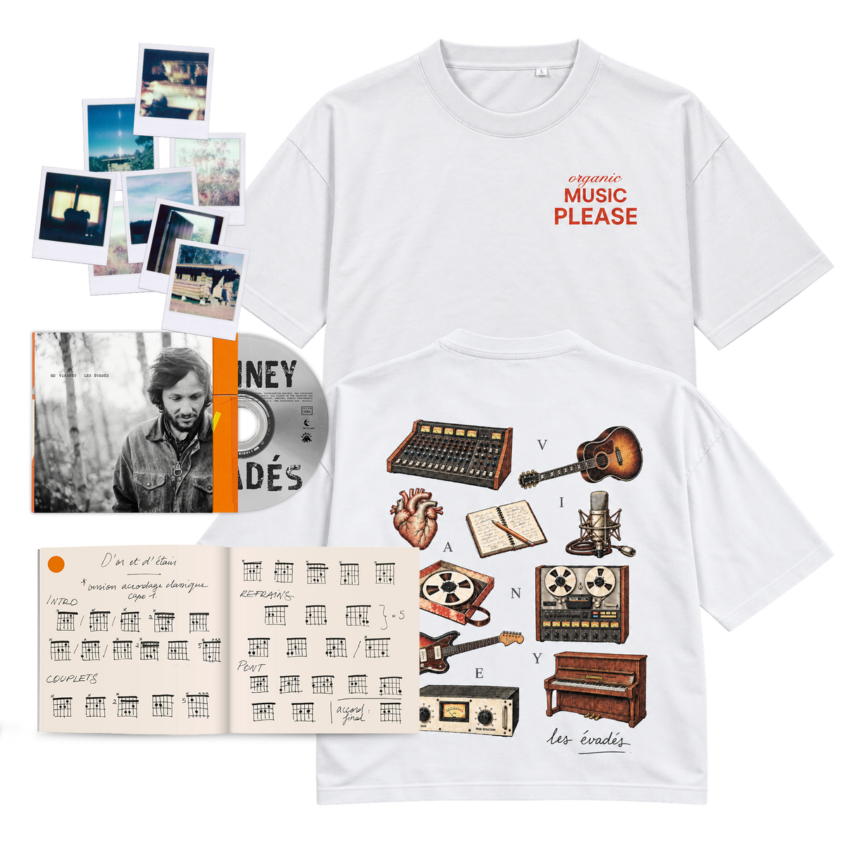 CD collector "Les évadés" + T shirt "Organic music please"